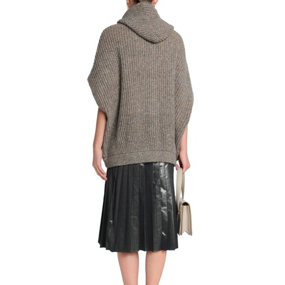 Brunello Cucinelli Women's Cardigan Vest Poncho Monili Sweater Knit size XS - Picture 8 of 9